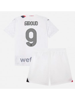 Billige AC Milan Olivier Giroud #9 Bortedraktsett Barn 2023-24 Kortermet (+ Korte bukser)